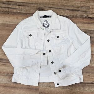 Tommy Hilfiger White Denim Jacket L